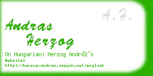 andras herzog business card